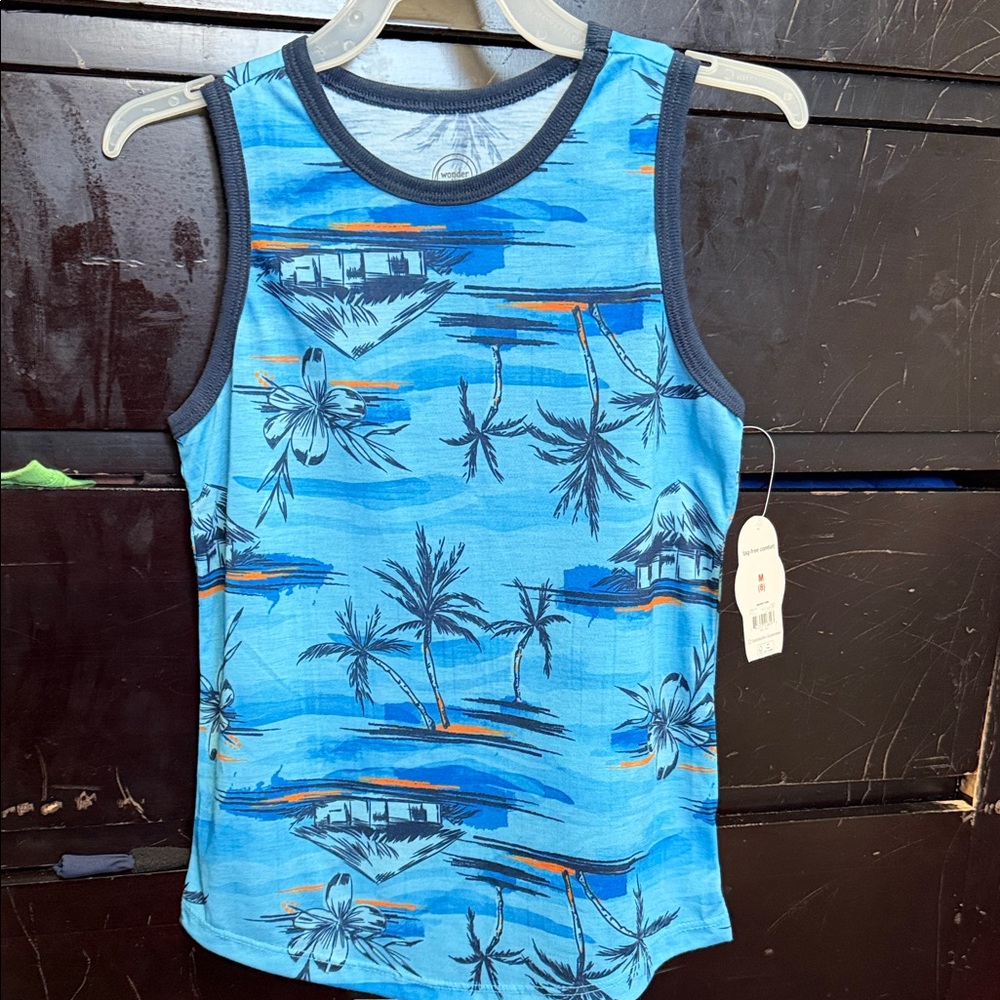 Wonder Nation Blue and Orange Tank Top
